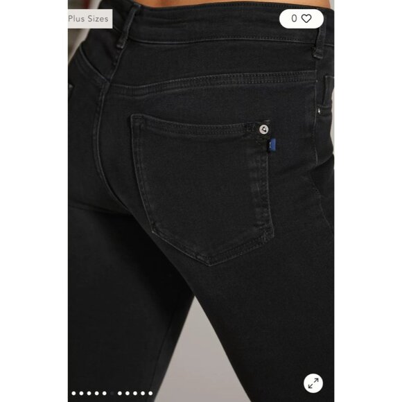 NEW Anthropologie Pilcro Demilune Cargo Bootcut Black Mid-Rise Denim Jeans 24 - Picture 3 of 16